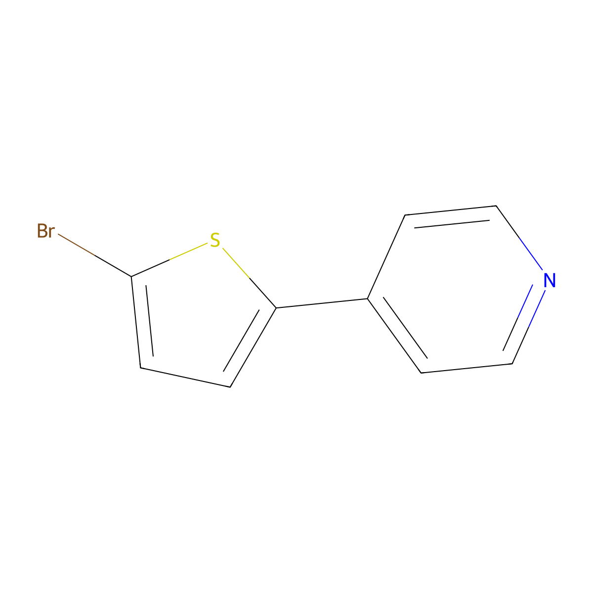 4-(5-Bromothiophen-2-yl)pyridine molecular structure, CAS 164936-60-1