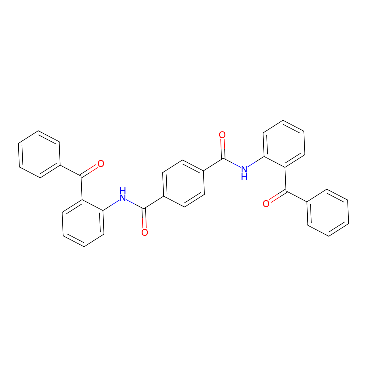 N~1~,N~4~-bis(2-benzoylphenyl)terephthalamide molecular structure, CAS 164936-79-2