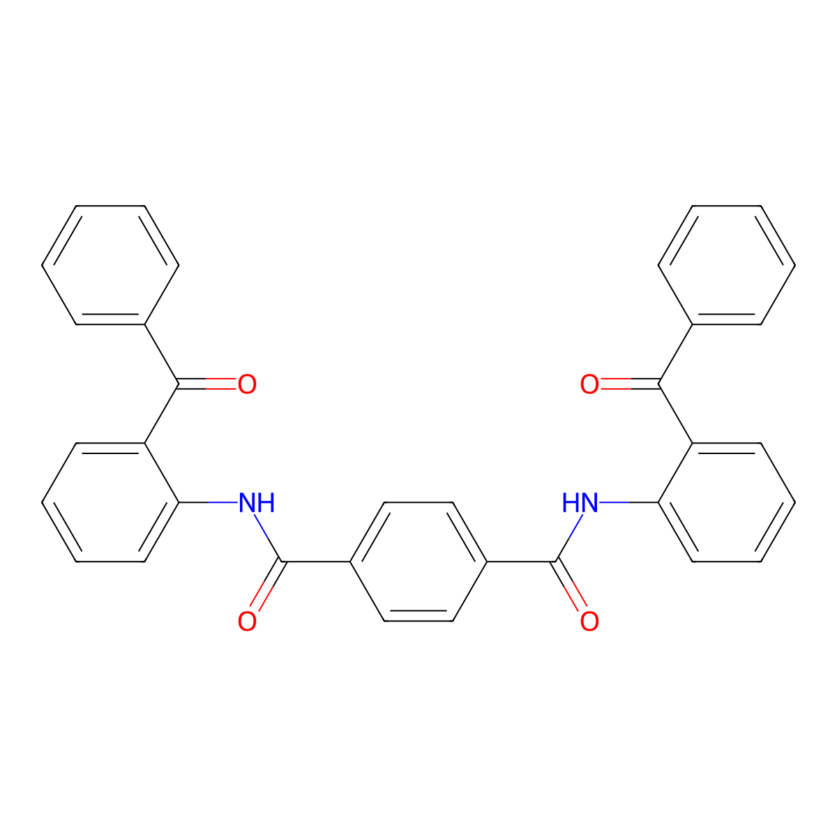 N~1~,N~4~-bis(2-benzoylphenyl)terephthalamide molecular structure, CAS 164936-79-2