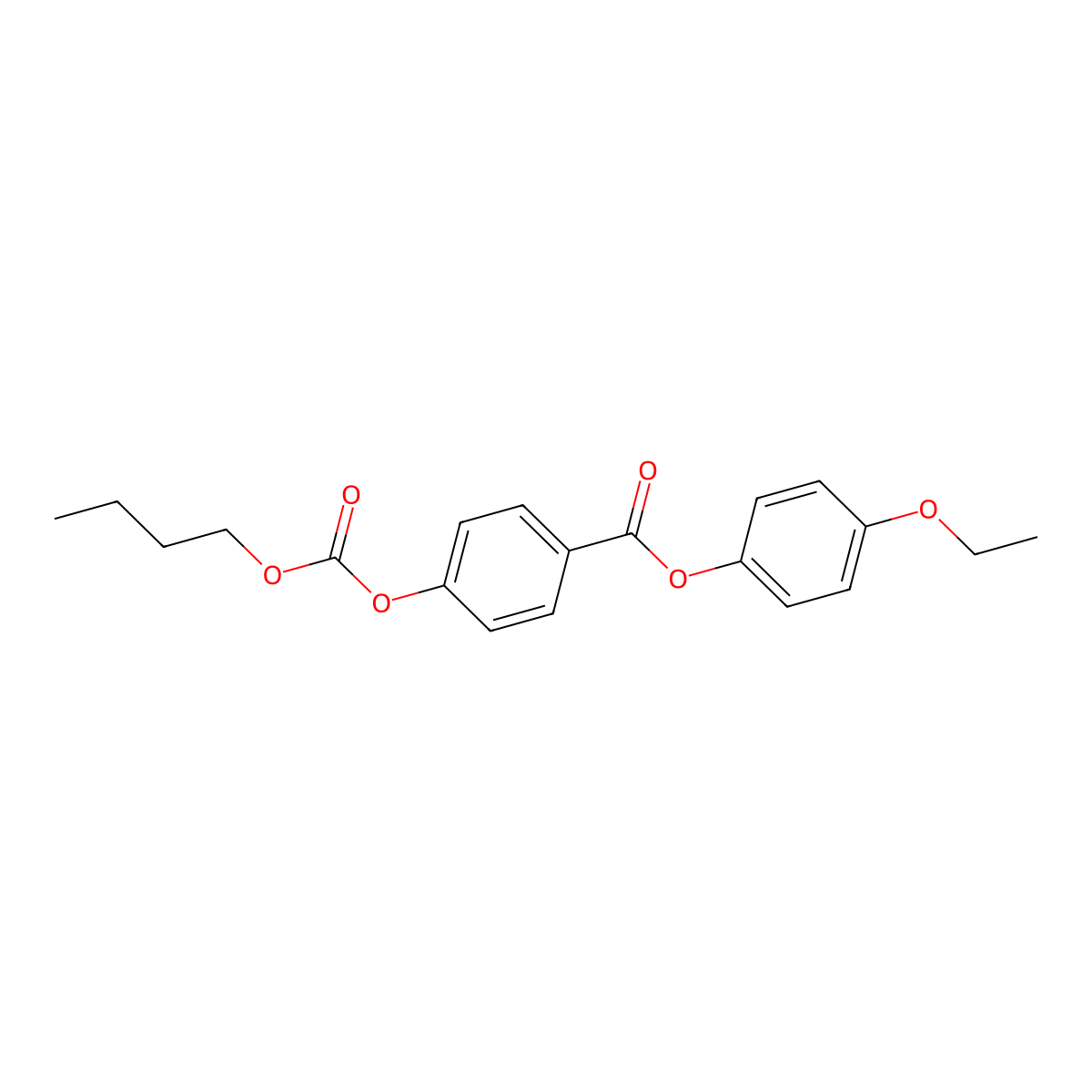 Benzoic acid, 4-[(butoxycarbonyl)oxy]-, 4-ethoxyphenyl ester molecular structure, CAS 16494-24-9