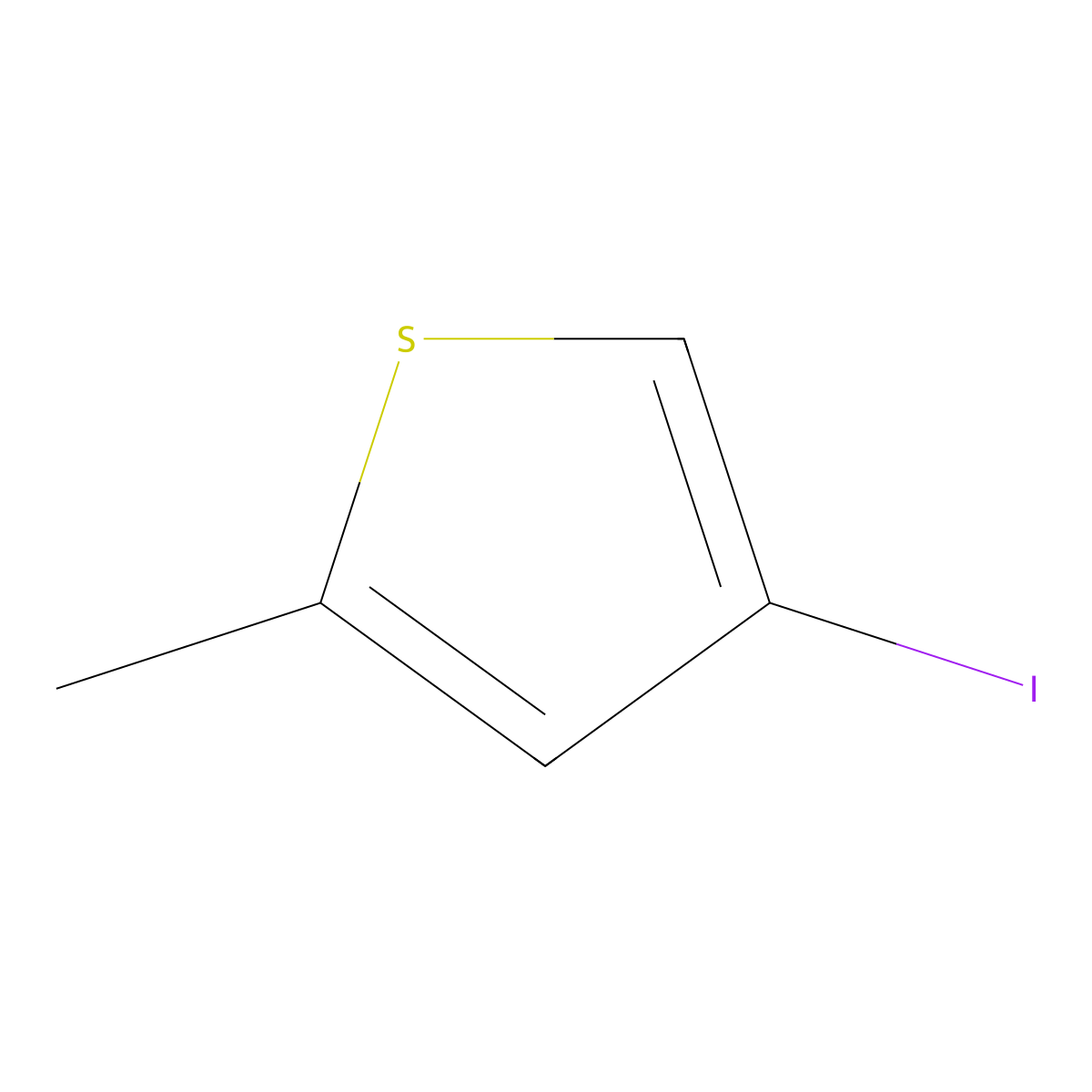 4-Iodo-2-methylthiophene molecular structure, CAS 16494-35-2