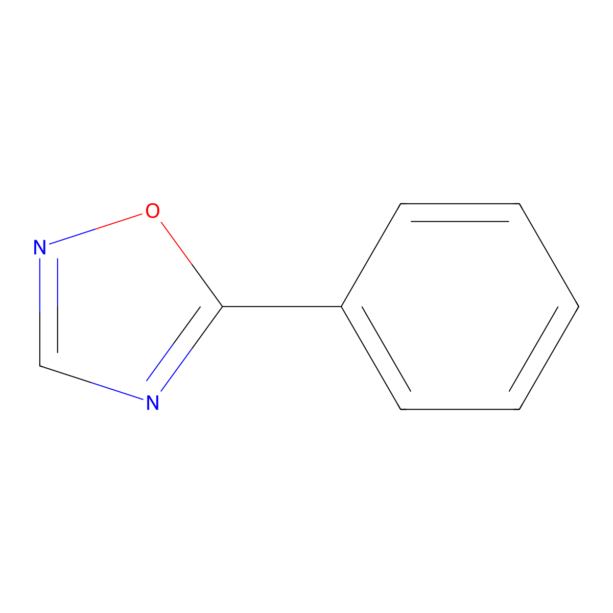 5-Phenyl-1,2,4-oxadiazole molecular structure, CAS 16494-52-3