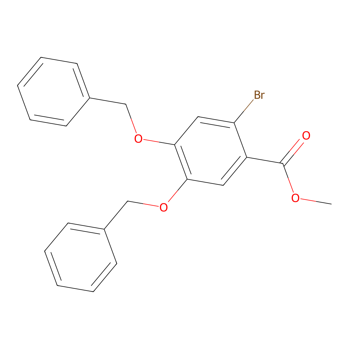 Methyl 4,5-bis(benzyloxy)-2-bromobenzoate molecular structure, CAS 1649447-10-8