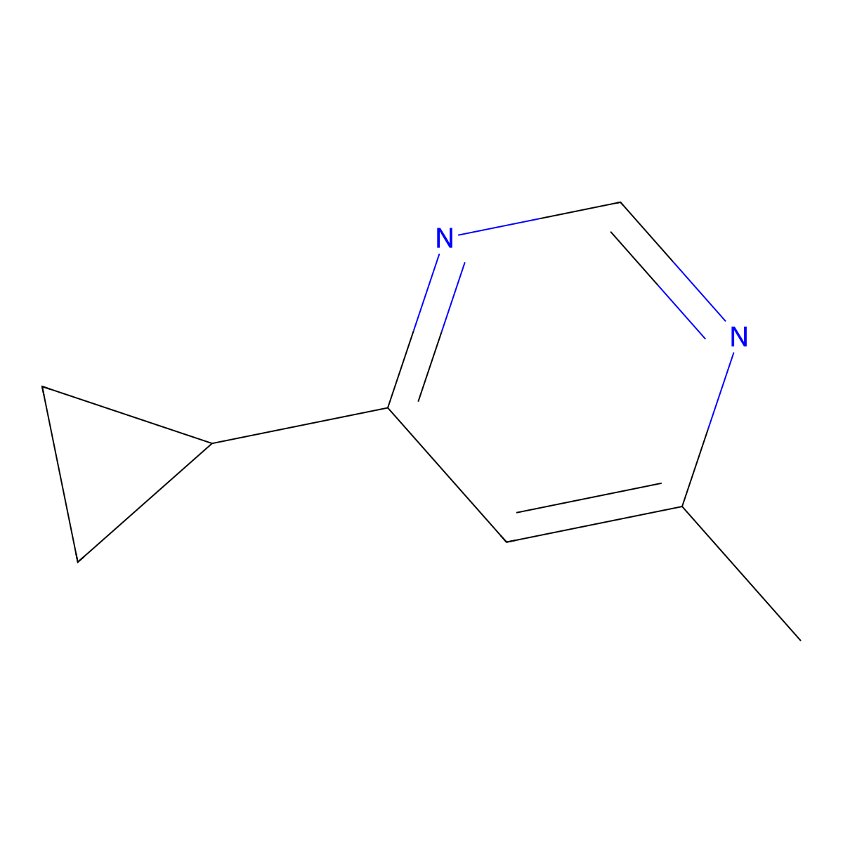 4-Cyclopropyl-6-methylpyrimidine molecular structure, CAS 1649454-60-3