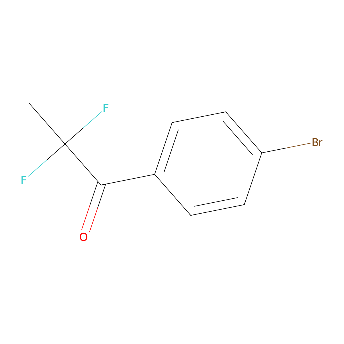 1-(4-Bromophenyl)-2,2-difluoropropan-1-one molecular structure, CAS 1649459-66-4
