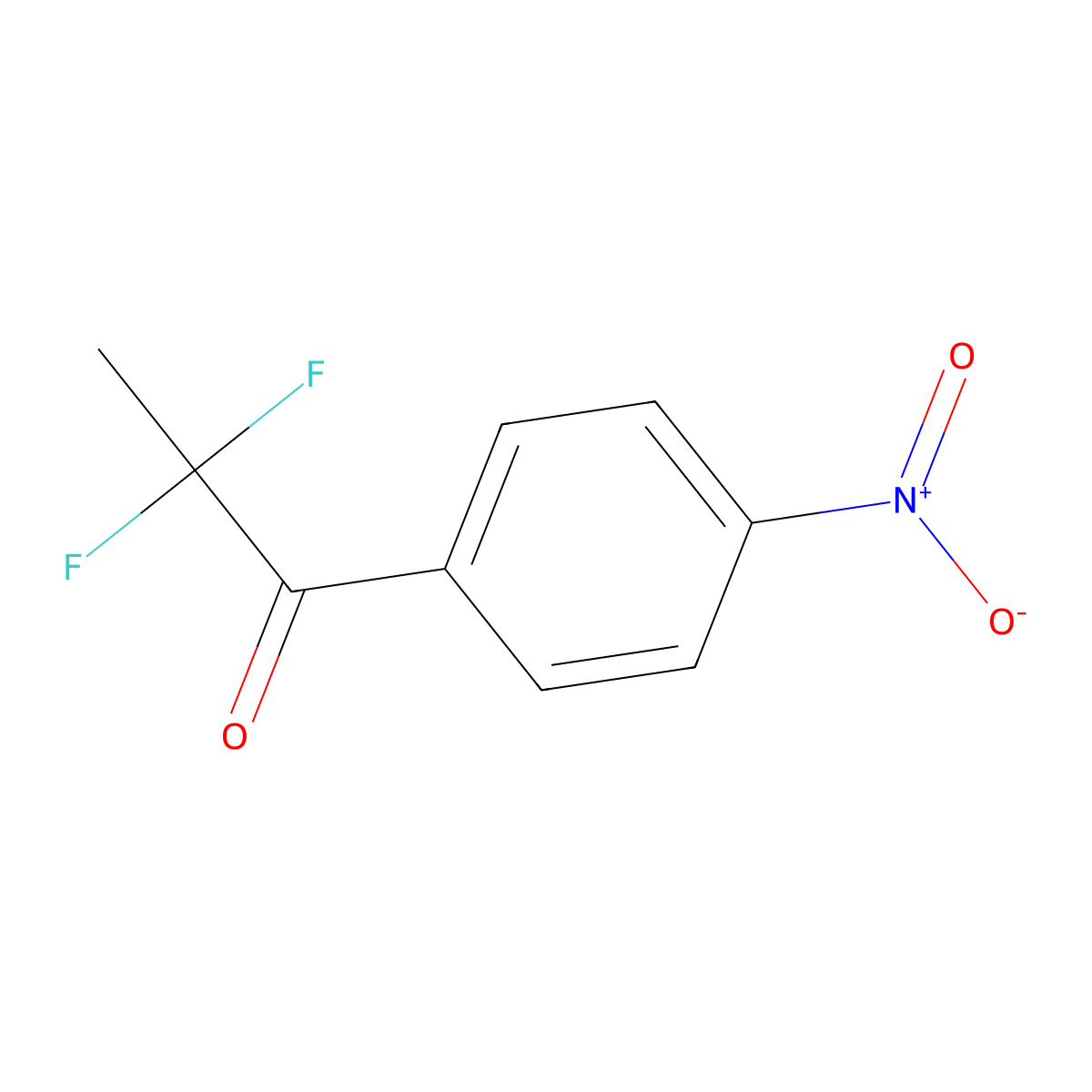 2,2-Difluoro-1-(4-nitrophenyl)propan-1-one molecular structure, CAS 1649459-77-7