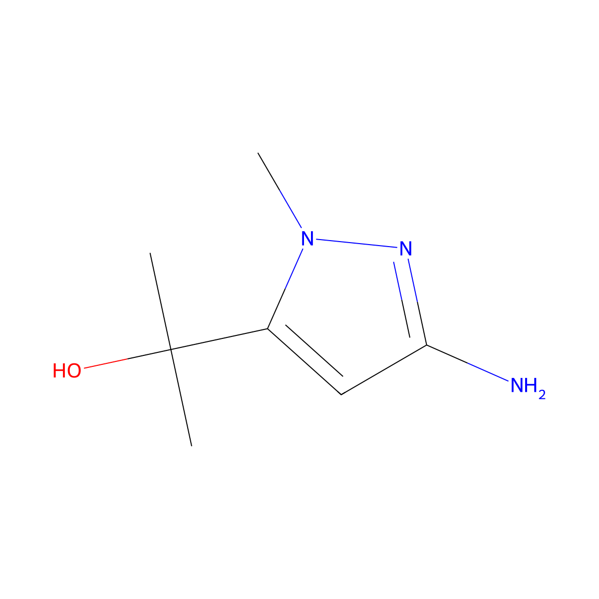 2-(3-amino-1-methyl-1H-pyrazol-5-yl)propan-2-ol molecular structure, CAS 1649468-56-3
