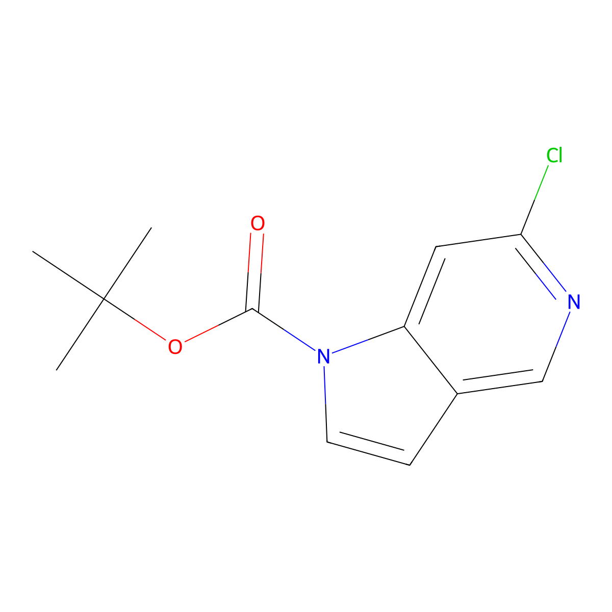 tert-Butyl 6-chloro-1H-pyrrolo[3,2-c]pyridine-1-carboxylate molecular structure, CAS 1649468-62-1