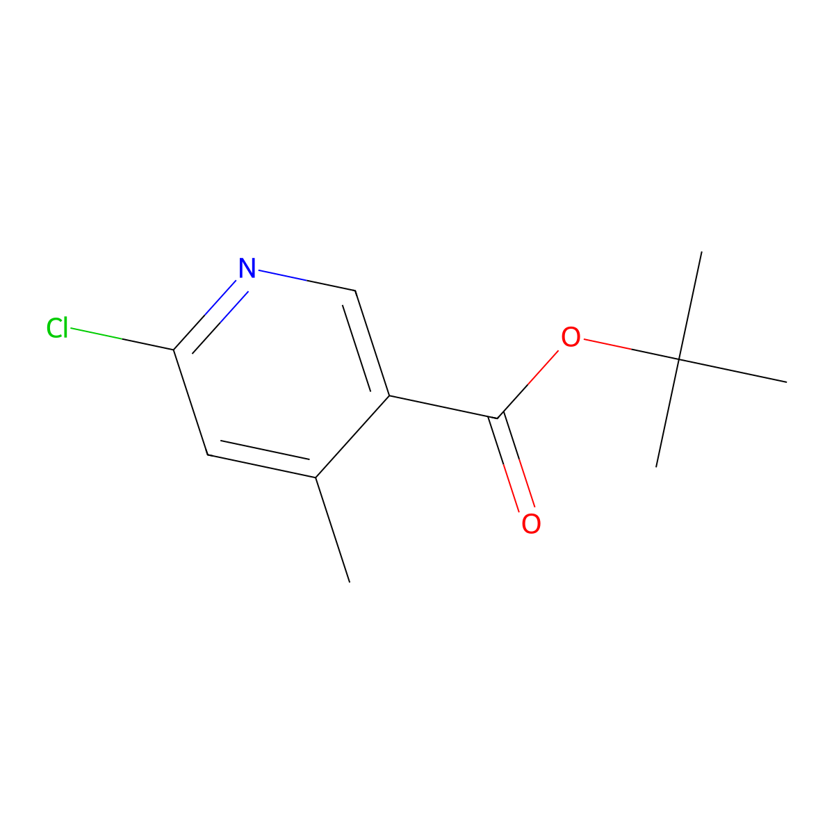 tert-Butyl 6-chloro-4-methylnicotinate molecular structure, CAS 1649469-46-4
