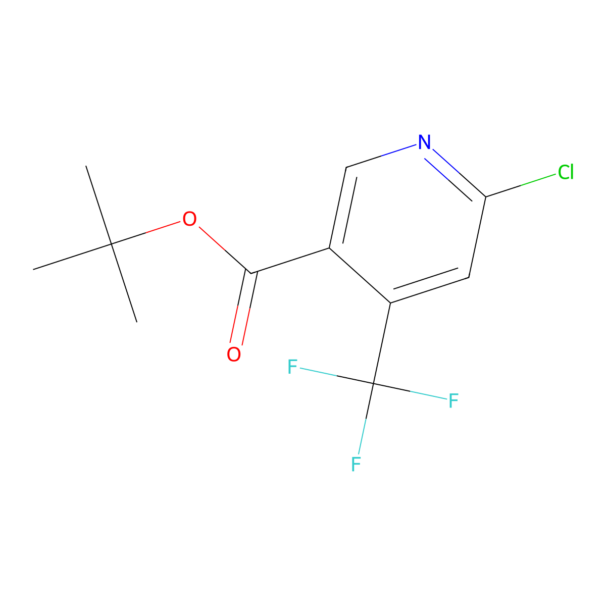 tert-Butyl 6-chloro-4-(trifluoromethyl)nicotinate molecular structure, CAS 1649470-18-7