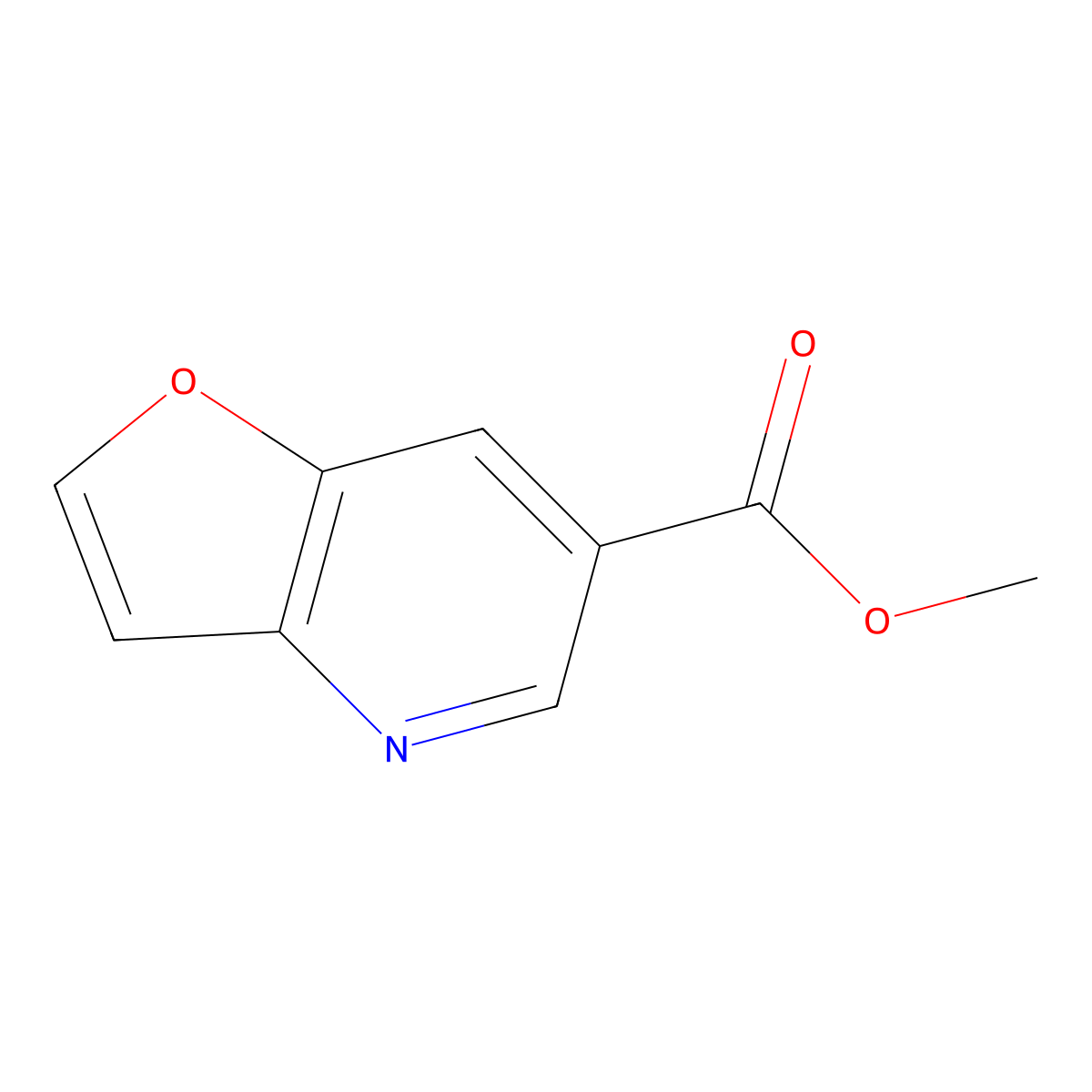 Methyl furo[3,2-b]pyridine-6-carboxylate molecular structure, CAS 1649471-55-5