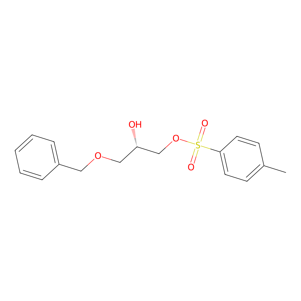 1,2-Propanediol, 3-(phenylmethoxy)-, 1-(4-methylbenzenesulfonate), (2S)- molecular structure, CAS 16495-04-8