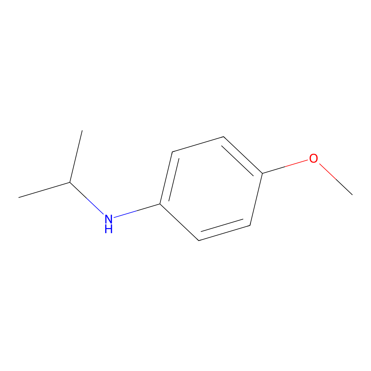 4-methoxy-N-(propan-2-yl)aniline molecular structure, CAS 16495-67-3