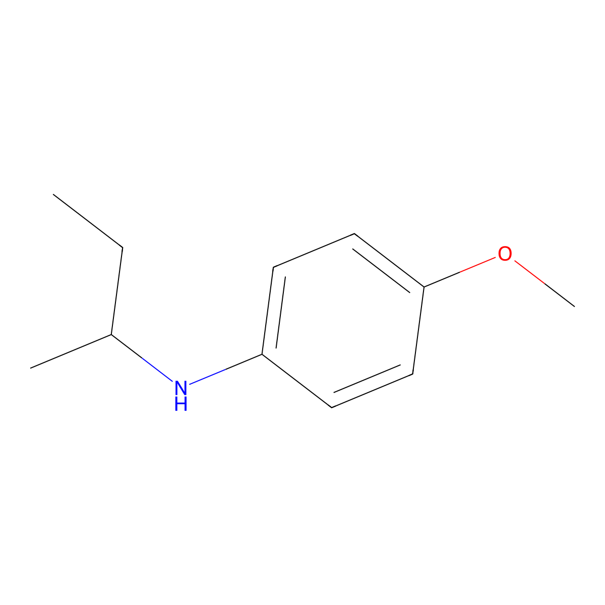 4-Methoxy-N-(1-methylpropyl)benzenamine molecular structure, CAS 16495-68-4
