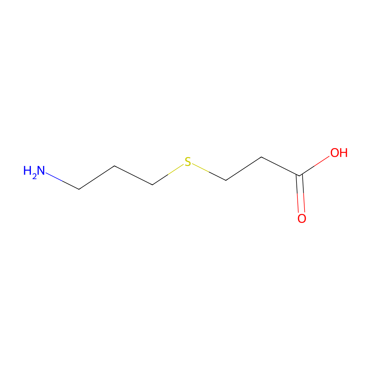 3-((3-Aminopropyl)thio)propanoic acid molecular structure, CAS 16496-86-9