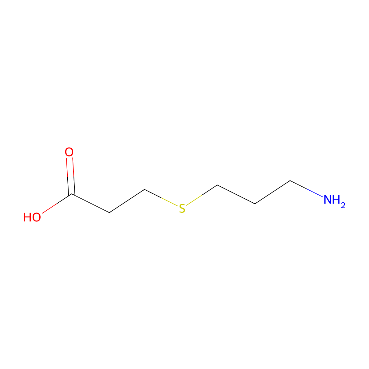 3-((3-Aminopropyl)thio)propanoic acid molecular structure, CAS 16496-86-9