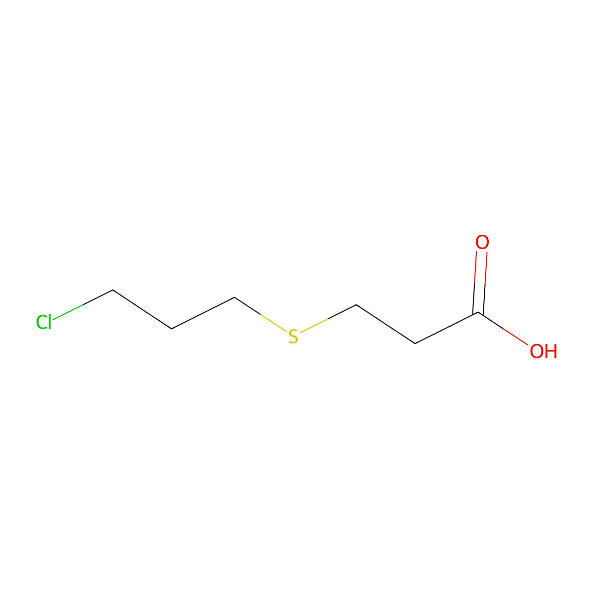 3-((3-Chloropropyl)sulfanyl)propanoic acid molecular structure, CAS 16496-88-1