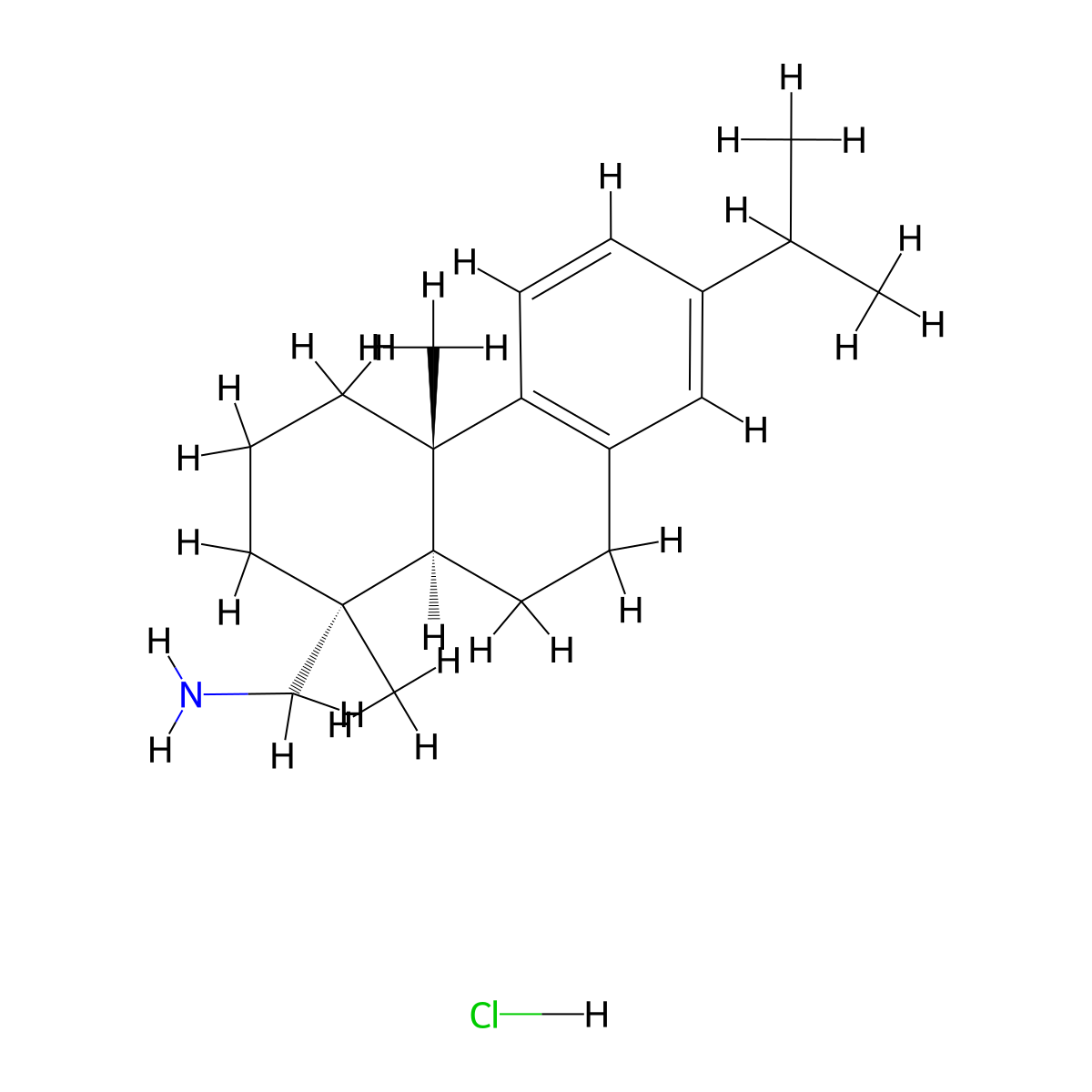 Leelamine Hydrochloride molecular structure, CAS 16496-99-4