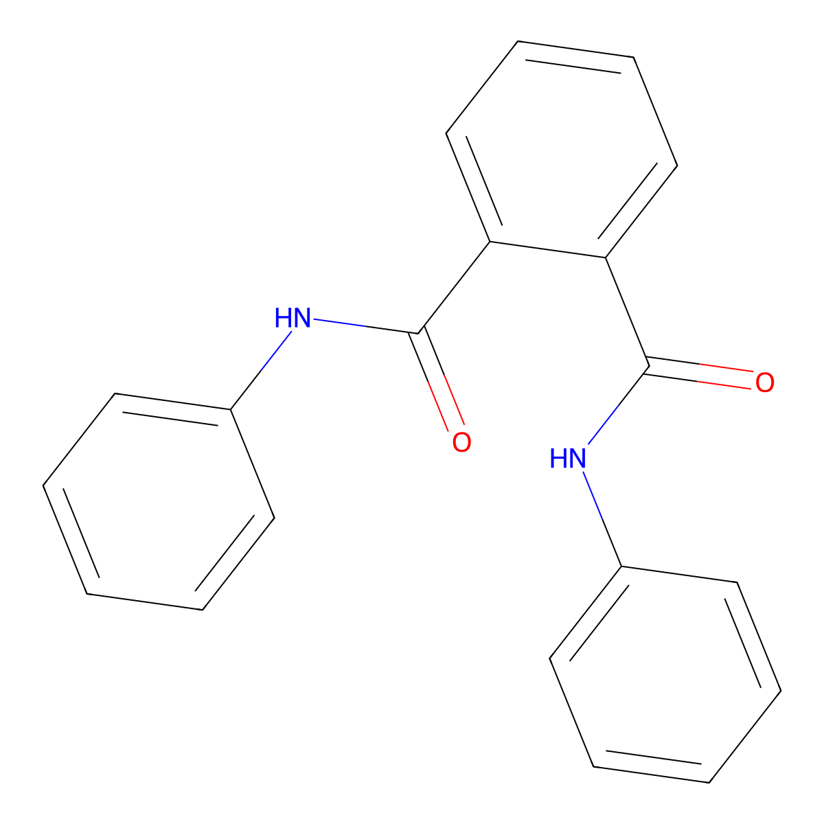 1,2-Benzenedicarboxamide, N,N'-diphenyl- molecular structure, CAS 16497-41-9