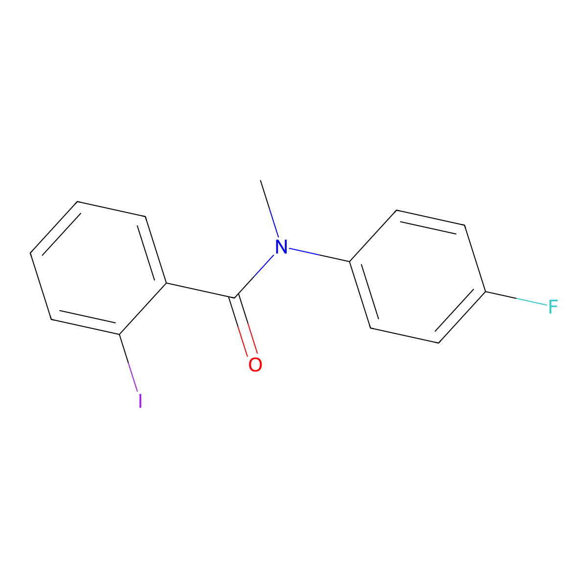 N-(4-fluorophenyl)-2-iodo-N-methylbenzamide molecular structure, CAS 164976-14-1