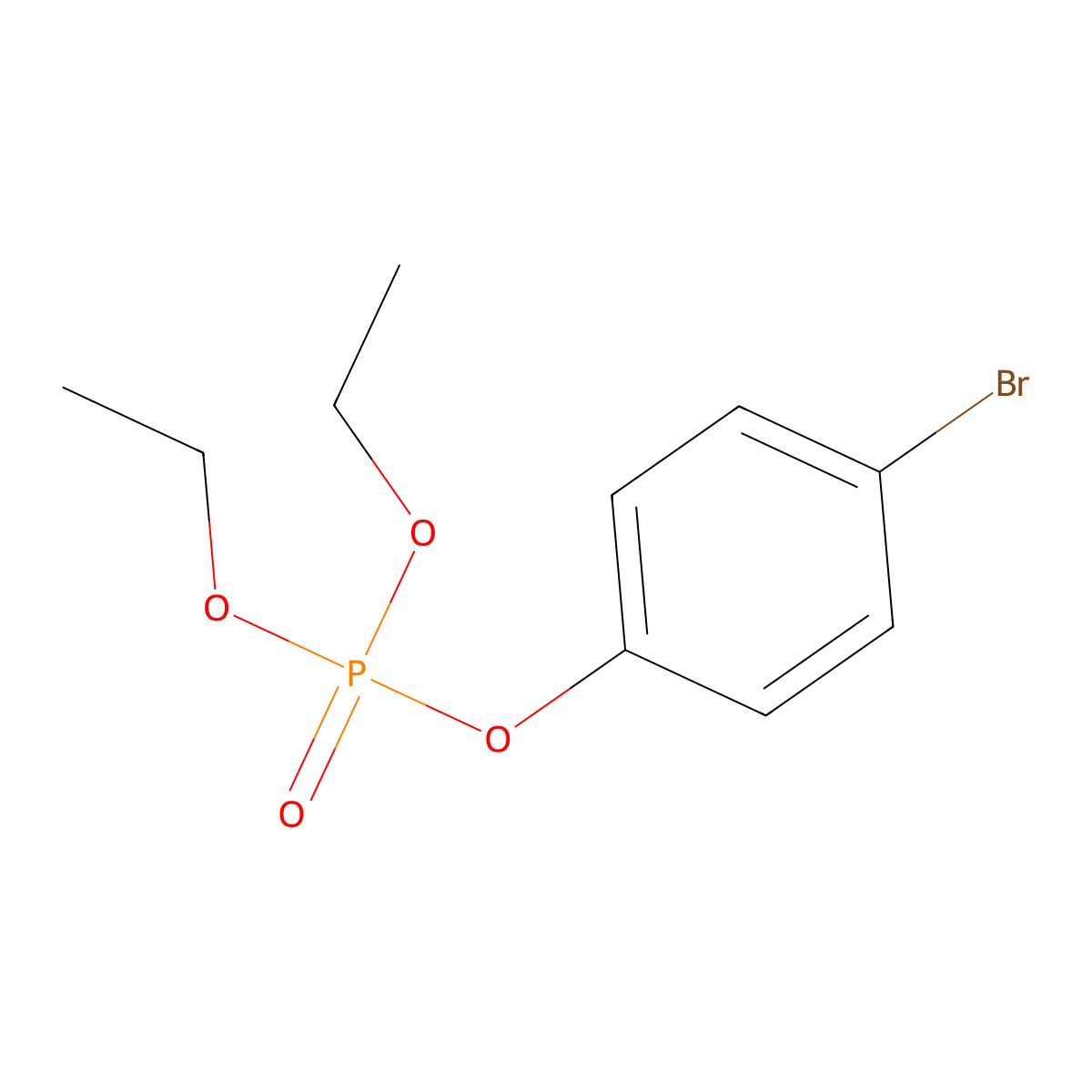 Diethyl 4-bromophenyl phosphate molecular structure, CAS 16498-01-4