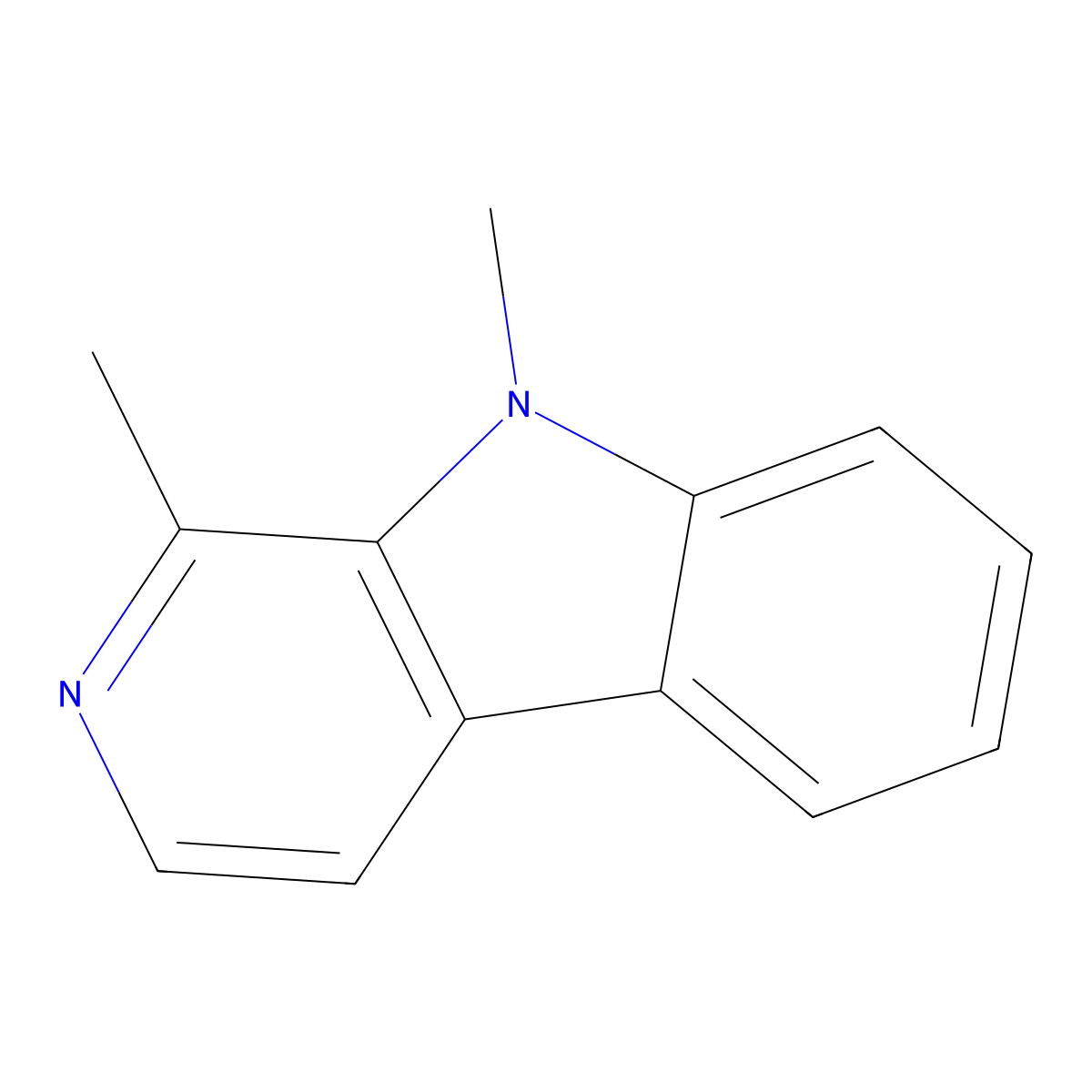 N9-Methylharman molecular structure, CAS 16498-64-9