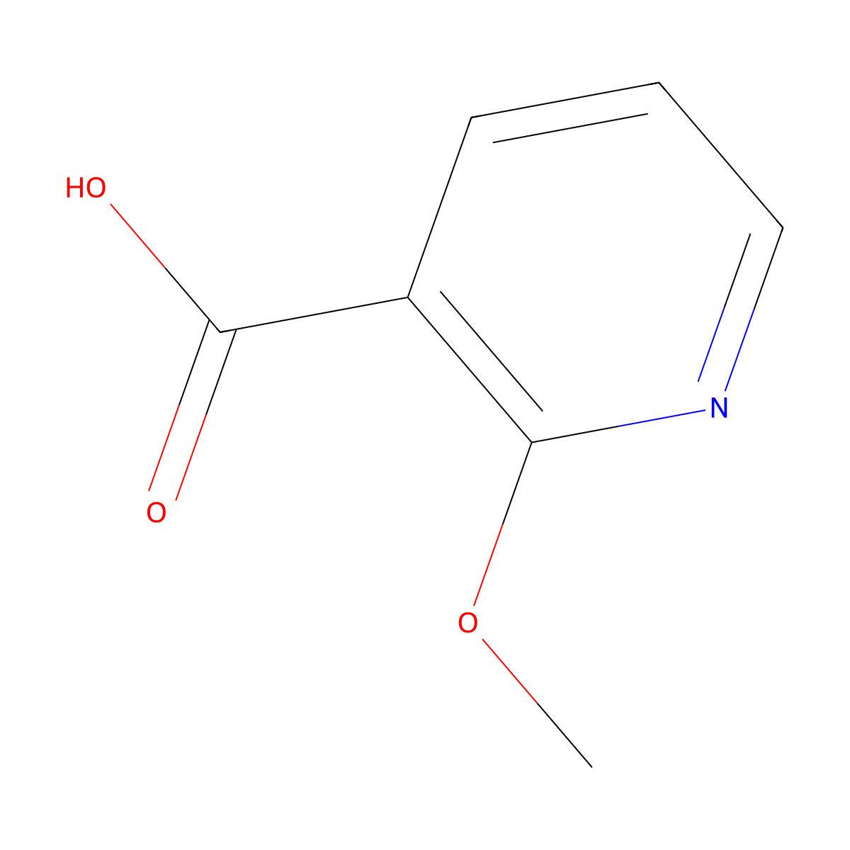 2-Methoxynicotinic acid molecular structure, CAS 16498-81-0