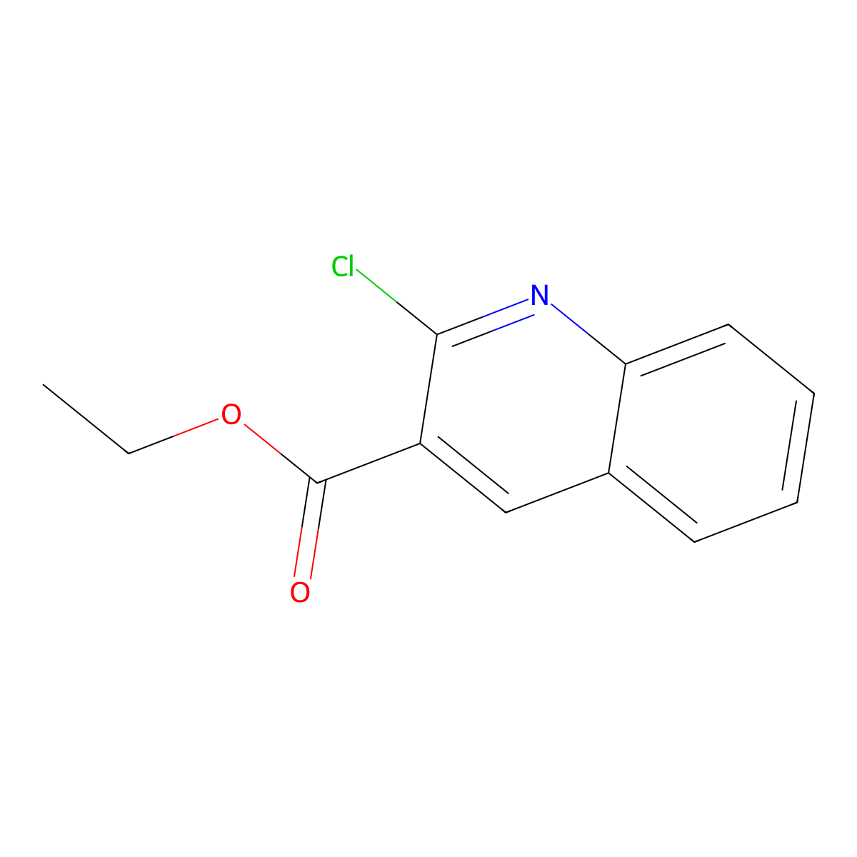 Ethyl 2-chloroquinoline-3-carboxylate molecular structure, CAS 16498-86-5