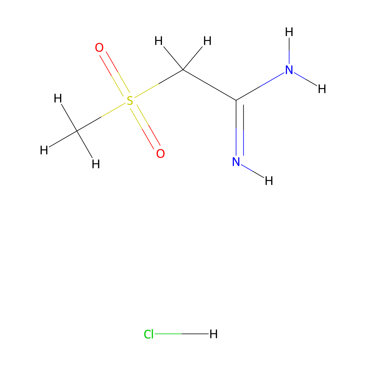 2-Methanesulfonylethanimidamide hydrochloride molecular structure, CAS 164982-44-9