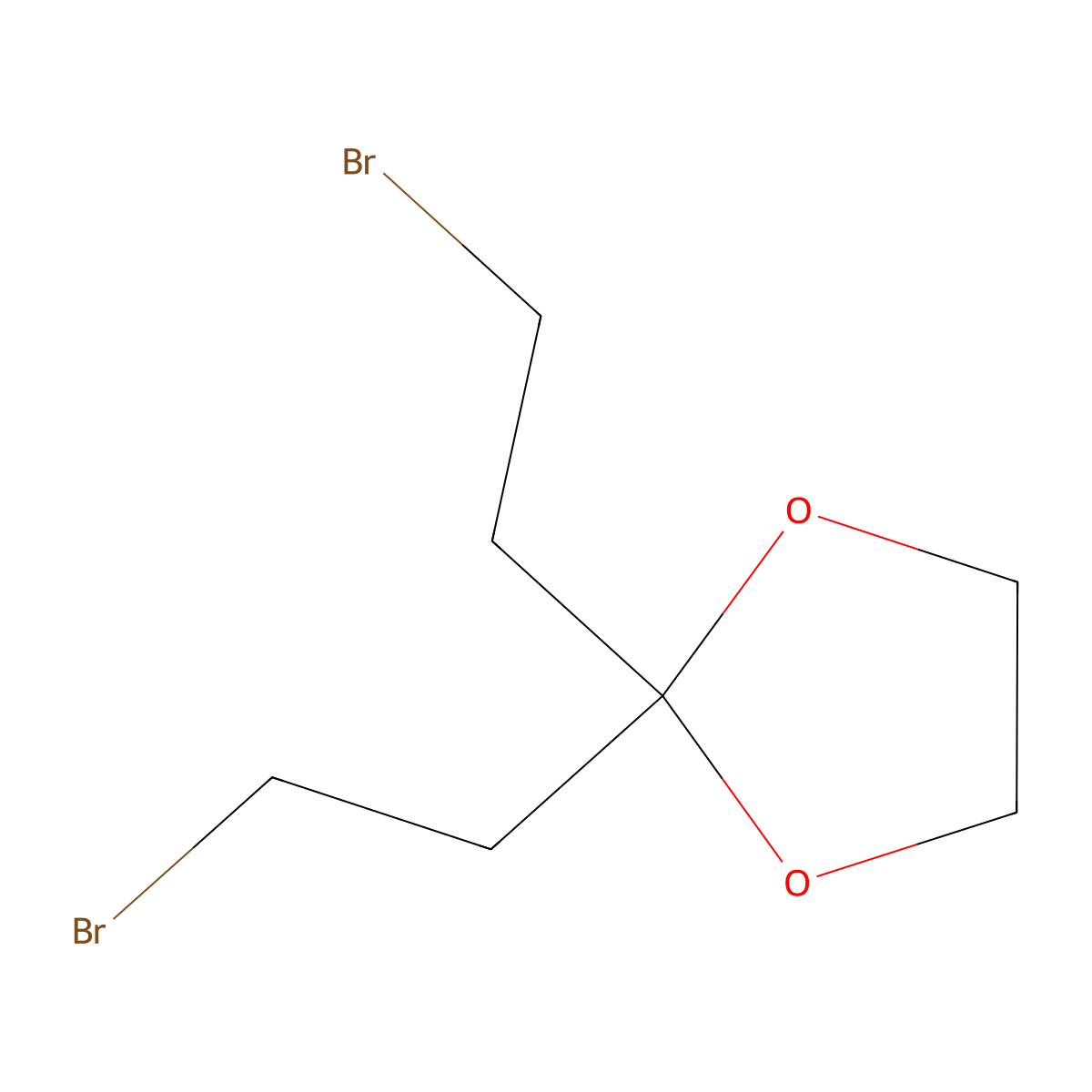 2,2-Bis(2-bromoethyl)-1,3-dioxolane molecular structure, CAS 164987-79-5