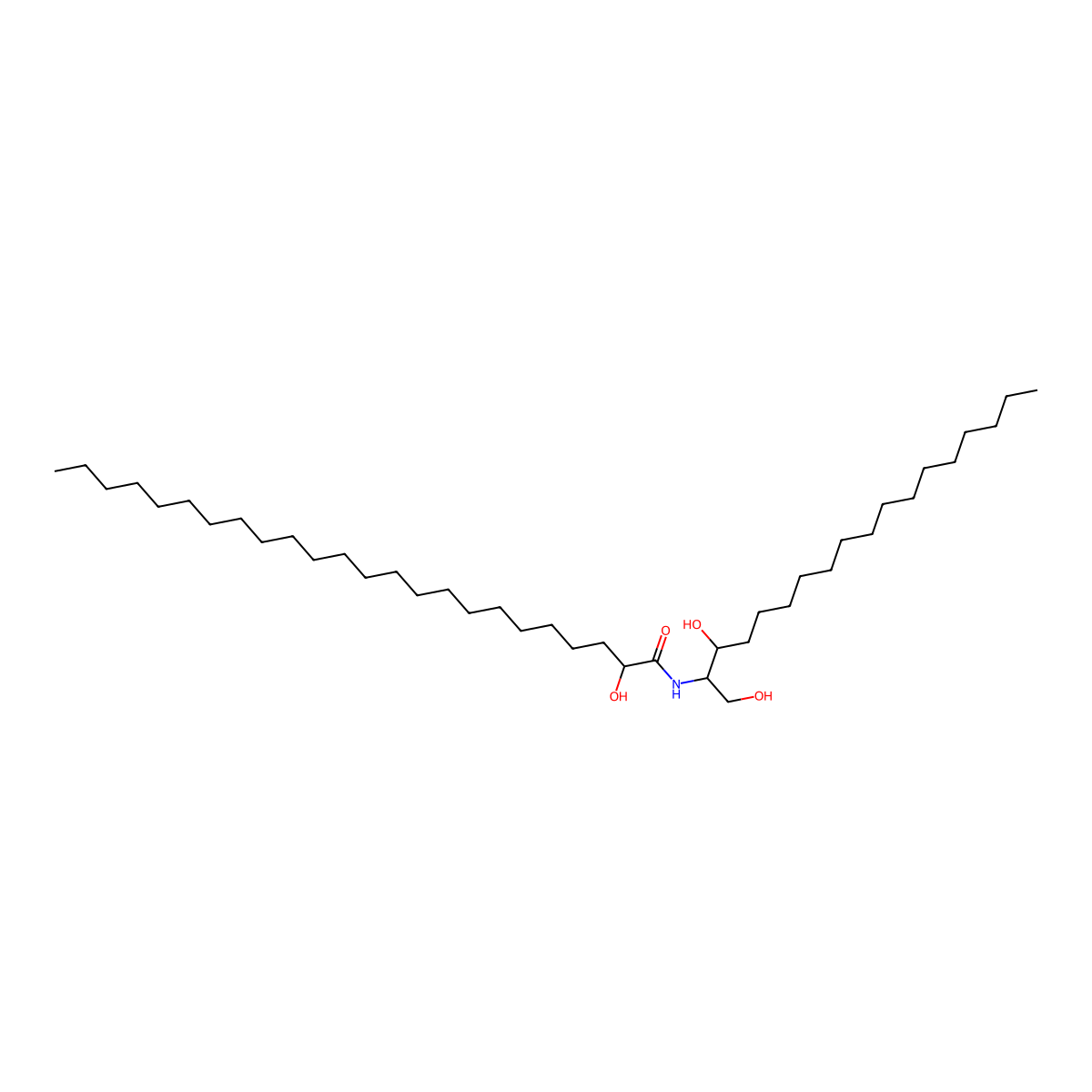 C24 (2'(R)-hydroxy) dihydro Ceramide (d18:0/24:0) molecular structure, CAS 164989-36-0