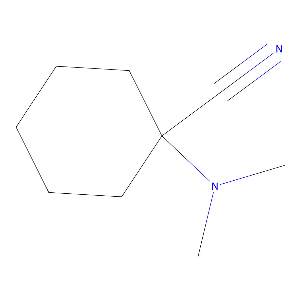 1-(Dimethylamino)cyclohexanecarbonitrile molecular structure, CAS 16499-30-2