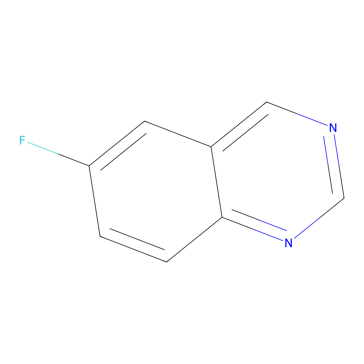 6-Fluoroquinazoline molecular structure, CAS 16499-44-8