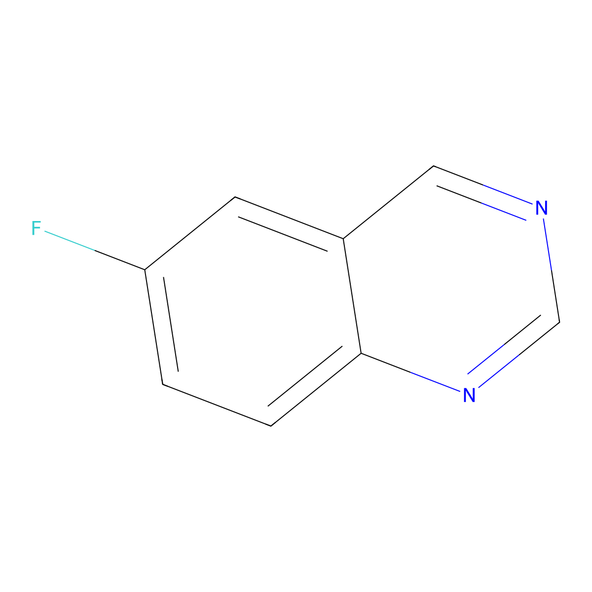 6-Fluoroquinazoline molecular structure, CAS 16499-44-8