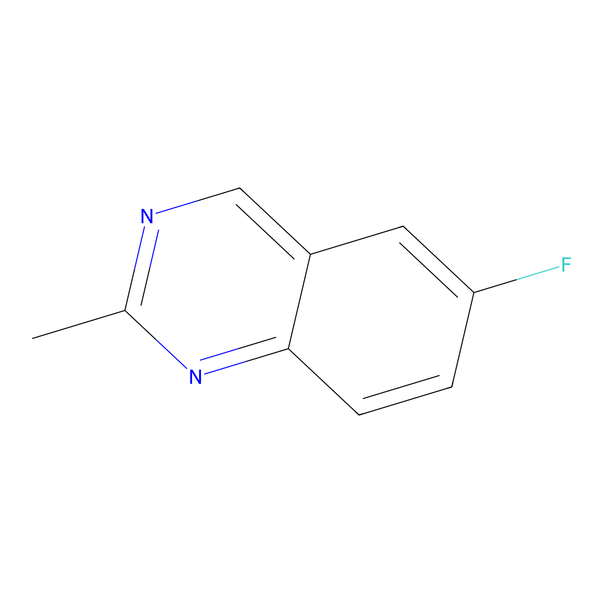 6-Fluoro-2-methylquinazoline molecular structure, CAS 16499-46-0
