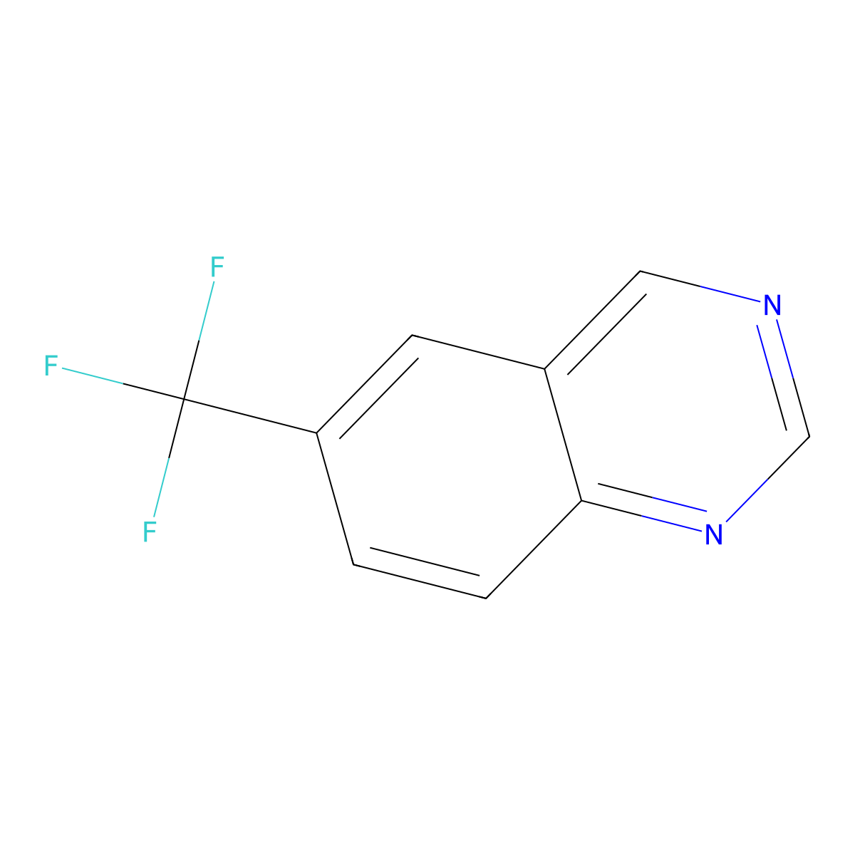 6-(Trifluoromethyl)quinazoline molecular structure, CAS 16499-48-2