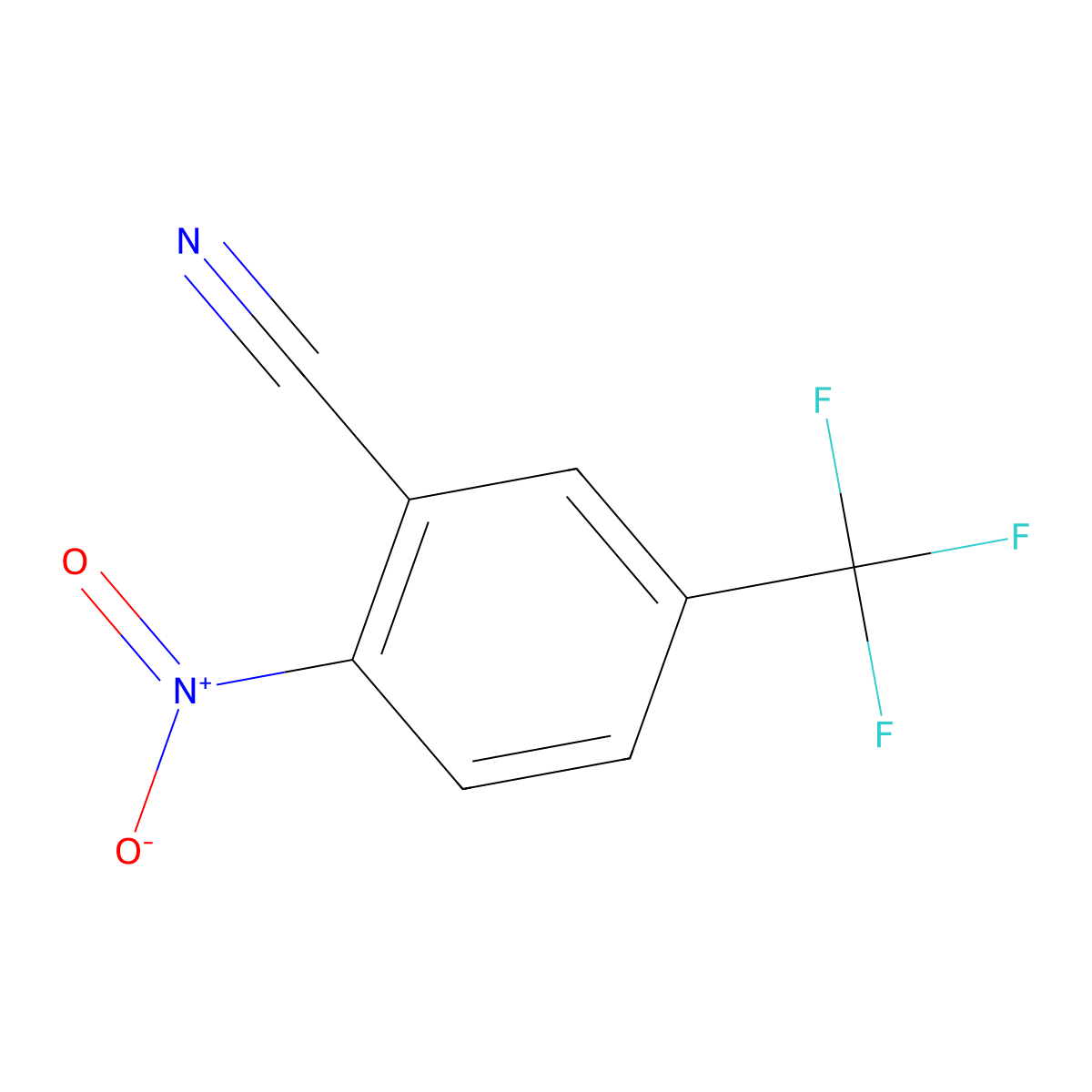 2-Nitro-5-(trifluoromethyl)benzonitrile molecular structure, CAS 16499-52-8