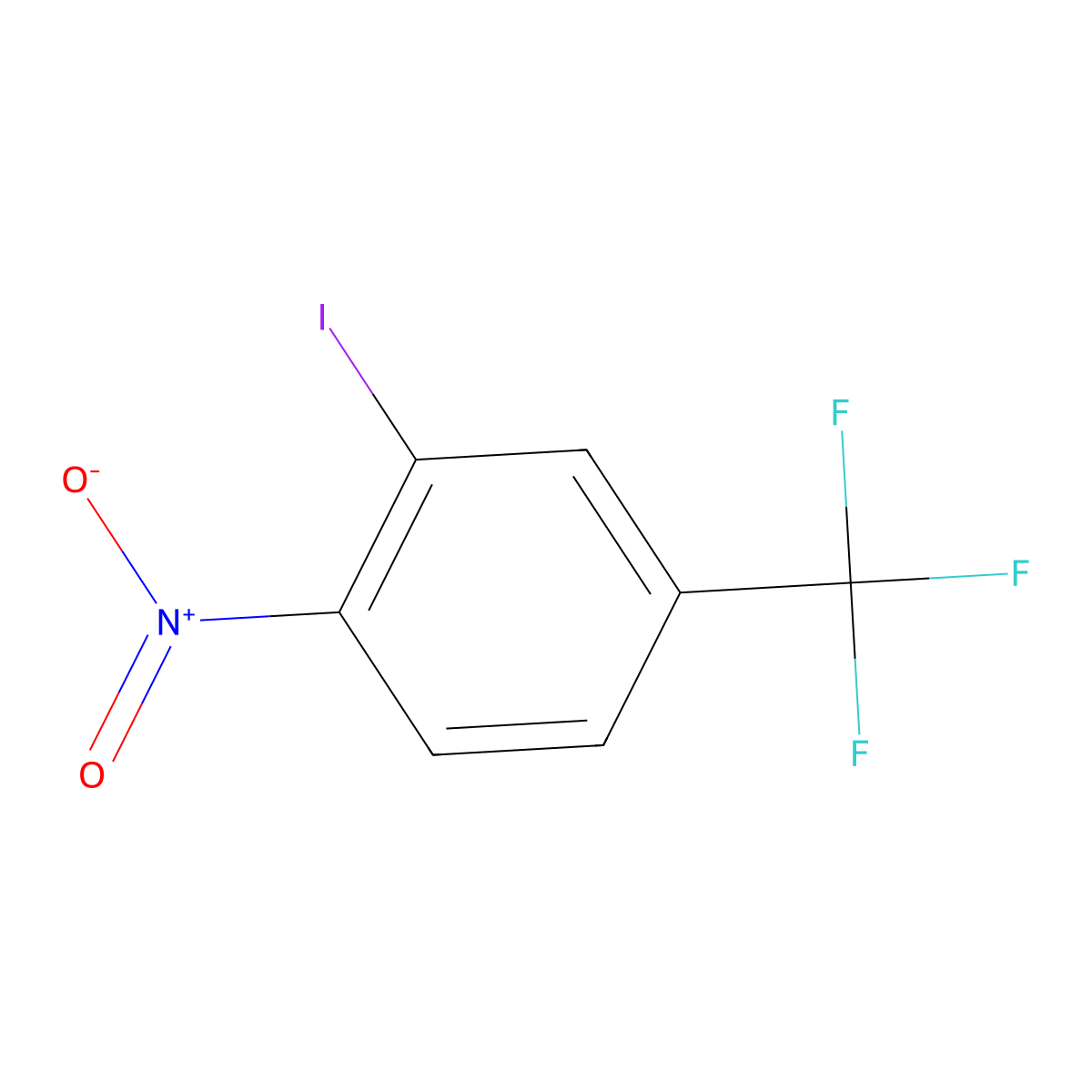 2-Iodo-1-nitro-4-(trifluoromethyl)benzene molecular structure, CAS 16499-53-9