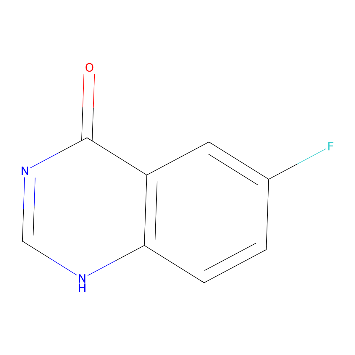 6-fluoro-1H-quinazolin-4-one molecular structure, CAS 16499-56-2