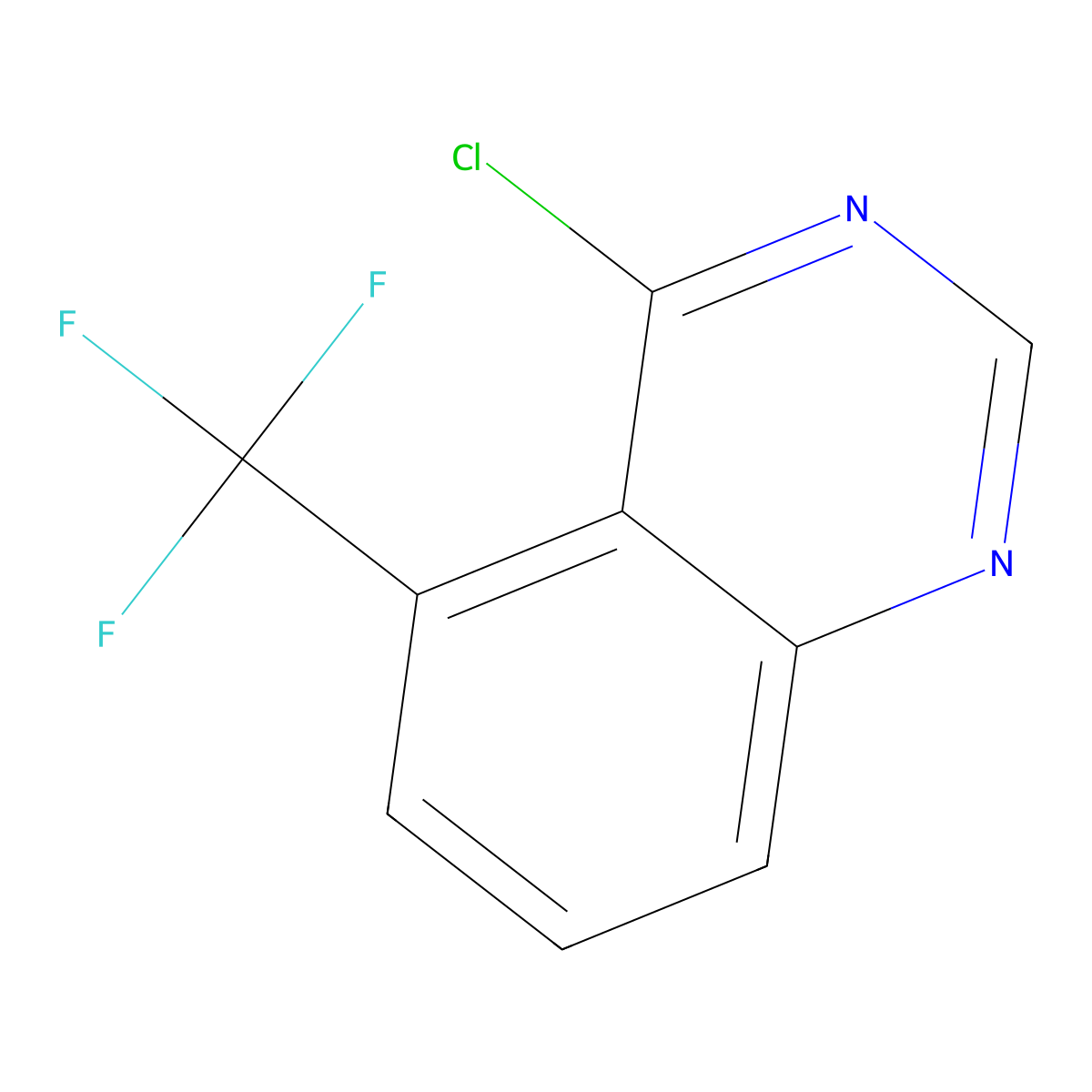 4-Chloro-5-(trifluoromethyl)quinazoline molecular structure, CAS 16499-63-1