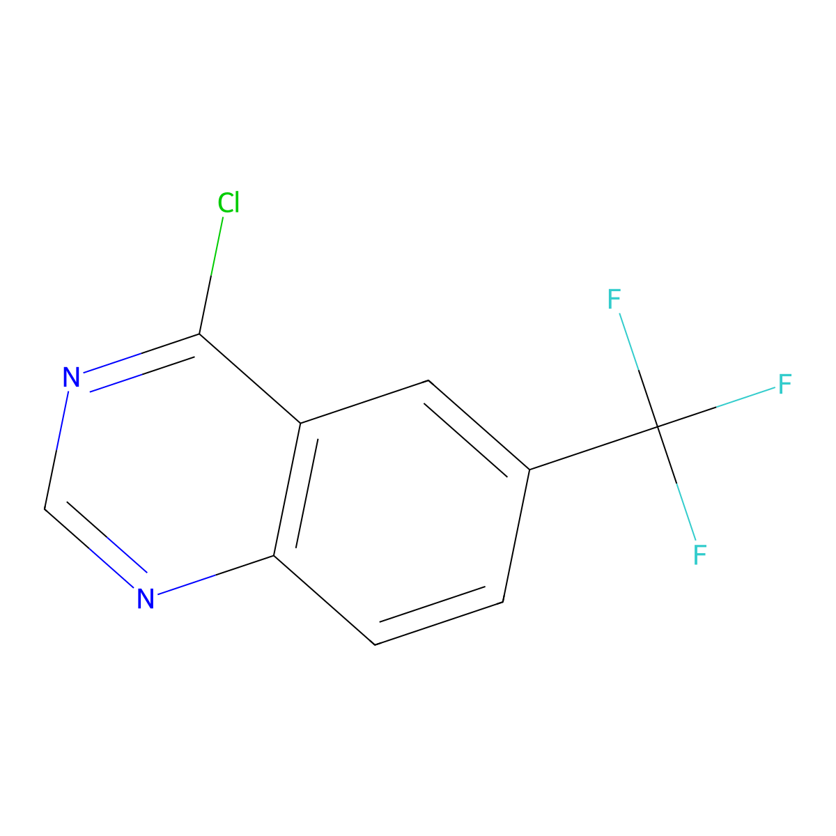 4-Chloro-6-(trifluoromethyl)quinazoline molecular structure, CAS 16499-64-2