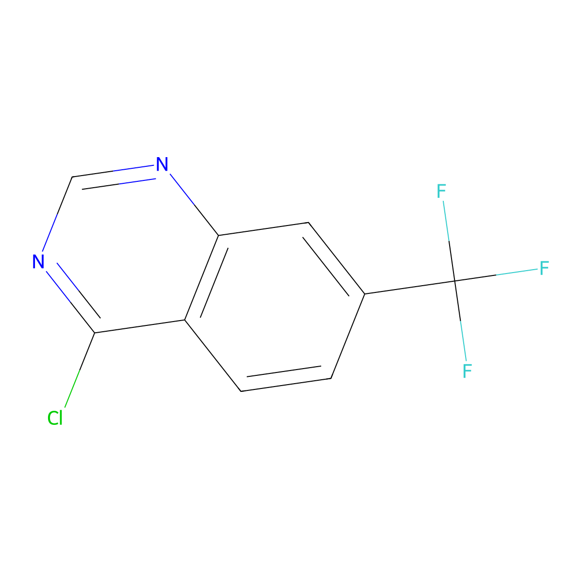 4-Chloro-7-(trifluoromethyl)quinazoline molecular structure, CAS 16499-65-3