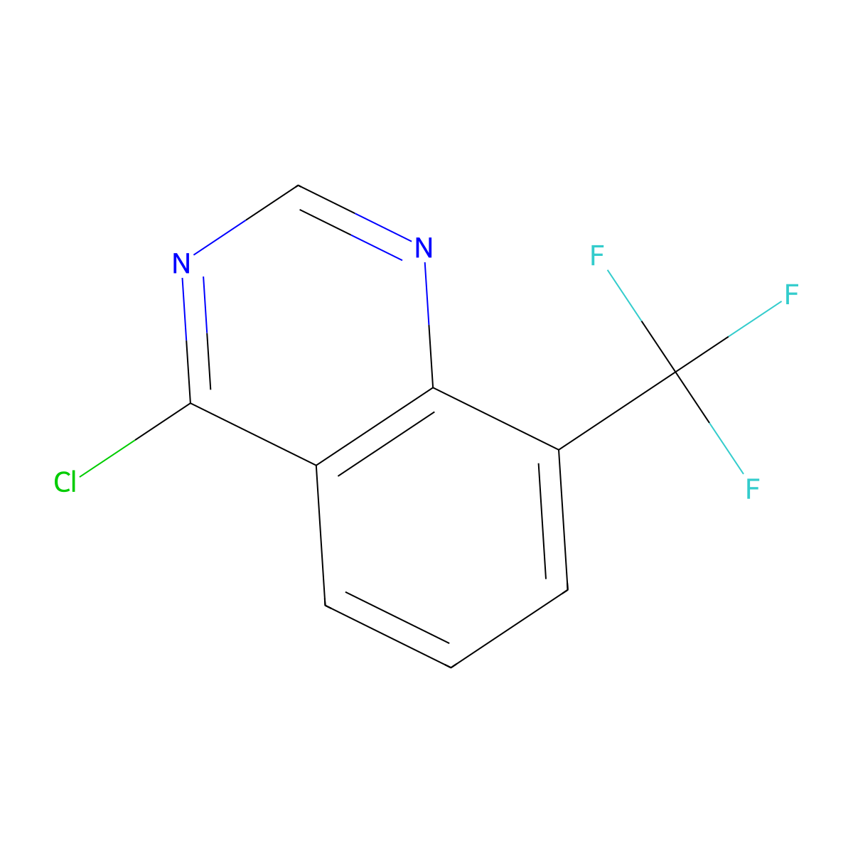 4-Chloro-8-(trifluoromethyl)quinazoline molecular structure, CAS 16499-66-4