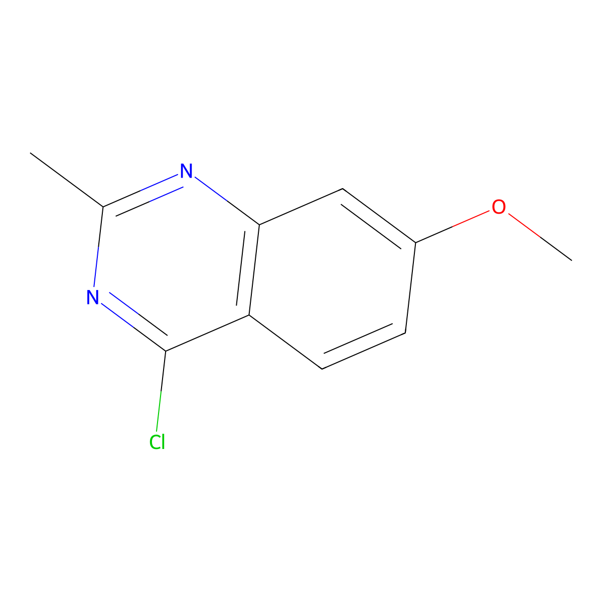 4-Chloro-7-methoxy-2-methylquinazoline molecular structure, CAS 16499-67-5
