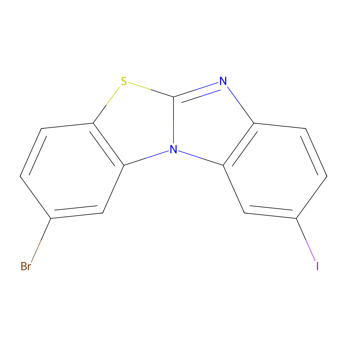 2-Bromo-9-iodobenzo[d]benzo[4,5]imidazo[2,1-b]thiazole molecular structure, CAS 1649999-69-8