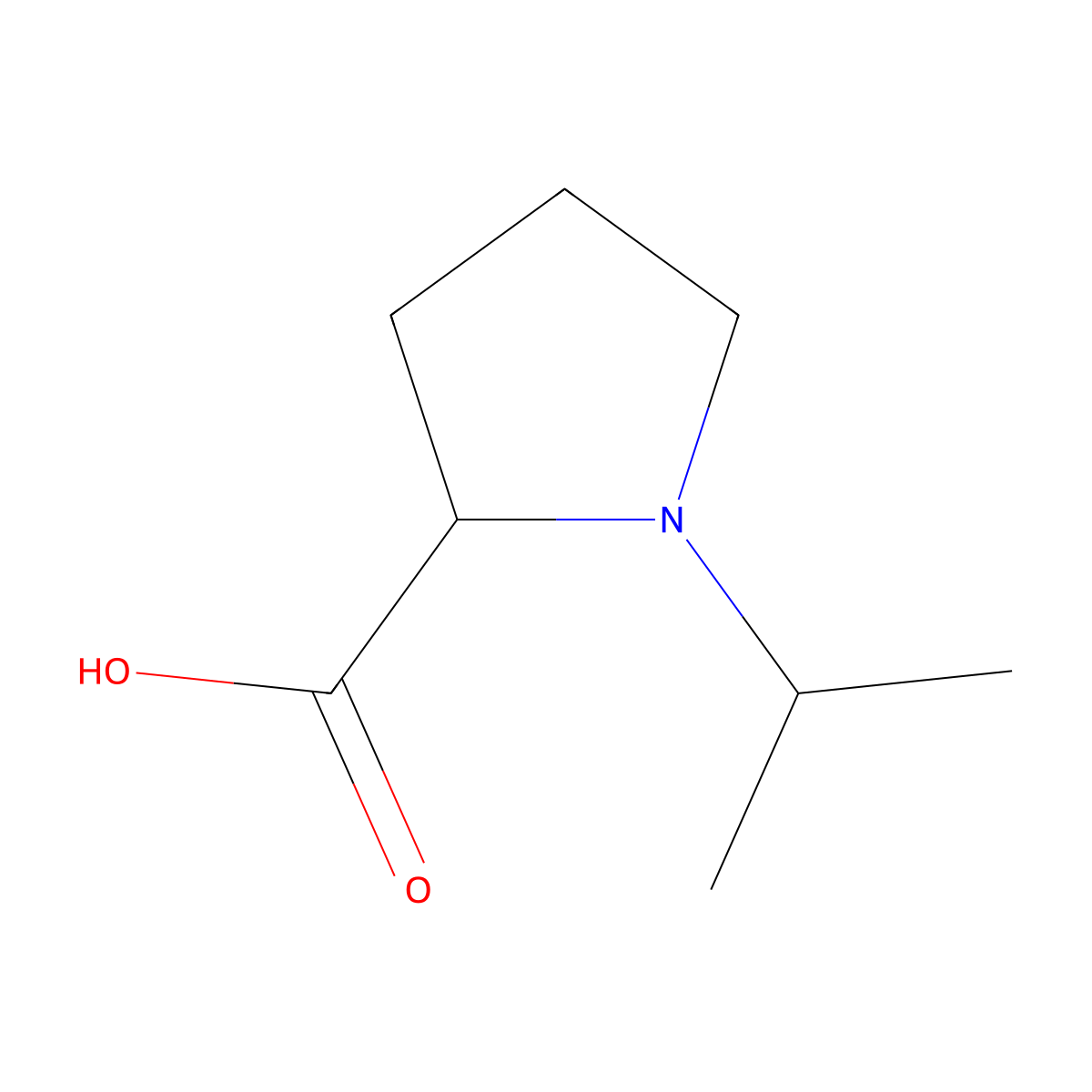 1-(Propan-2-yl)pyrrolidine-2-carboxylic acid molecular structure, CAS 1649999-70-1