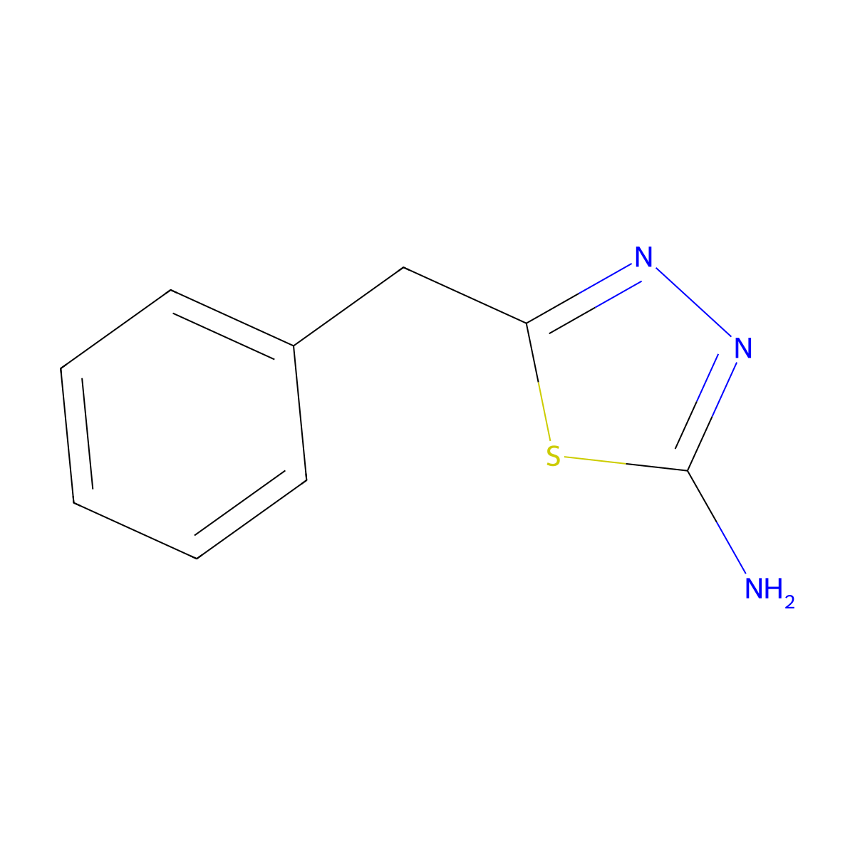 5-Benzyl-1,3,4-thiadiazol-2-amine molecular structure, CAS 16502-08-2