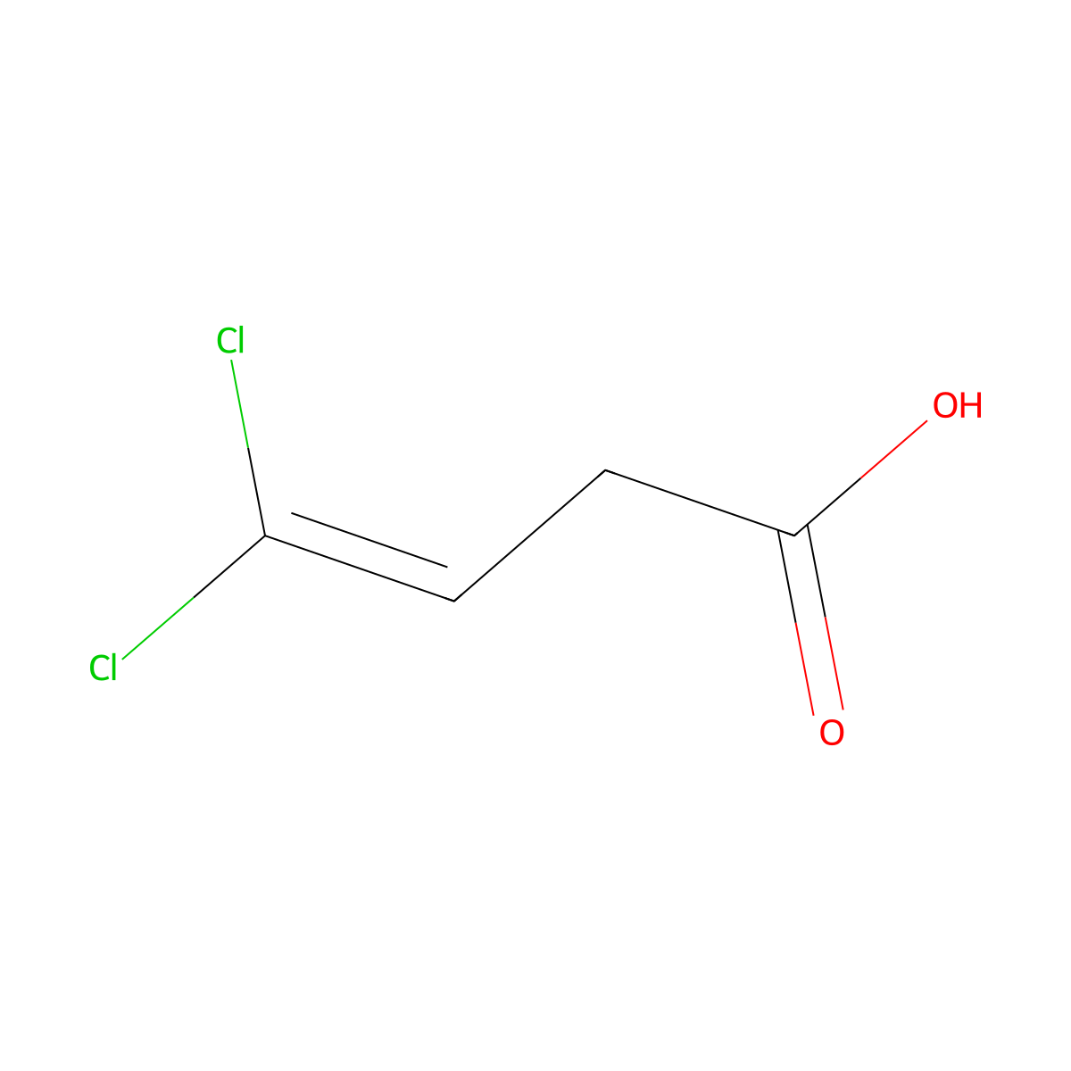 4,4-Dichlorobut-3-enoic acid molecular structure, CAS 16502-82-2
