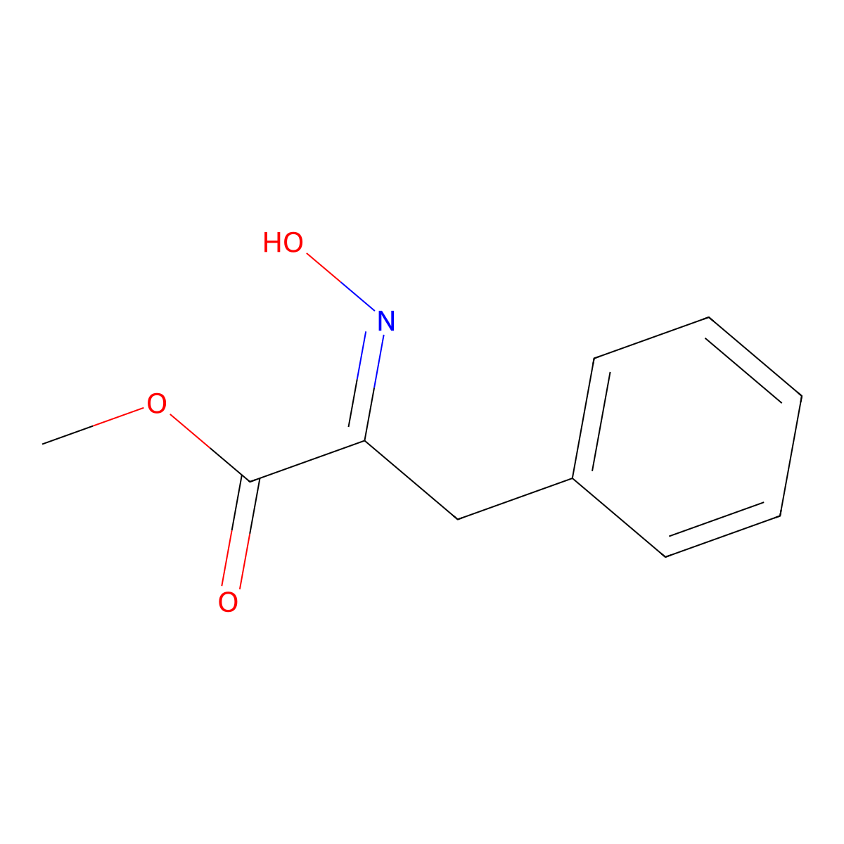 methyl (Z)-2-(hydroxyimino)-3-phenylpropanoate molecular structure, CAS 16503-48-3