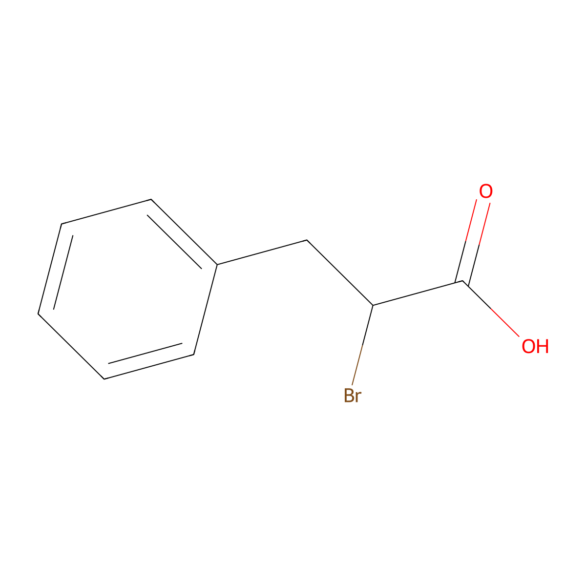 2-Bromo-3-phenylpropanoic acid molecular structure, CAS 16503-53-0